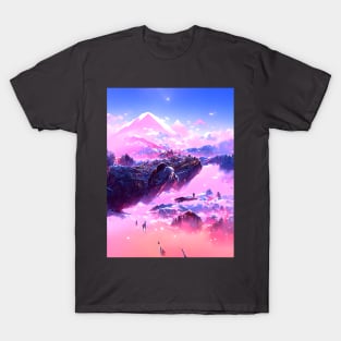 Sky Paradise of Rocky Mountains Peak T-Shirt